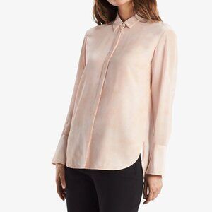 MM Lafleur Blake Brushstroke Ballet pink silk button-up